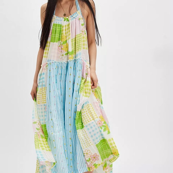 Free People Dresses & Skirts - SOLD OUT Free People Patched And Pretty Midi Dress M